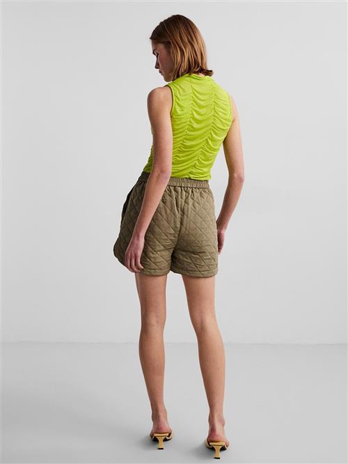 Pieces Pcadina HW Shorts D2D DE Kvinde Deep Lichen Green Casual Shorts Str L - hos Magasin