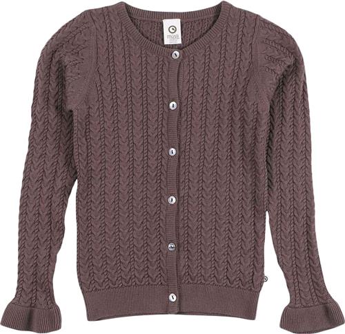 Se Müsli by Green Cotton Knit Frill Cardigan Str 116 - 1xae Cardigans Bomuld hos Magasin ved Magasin