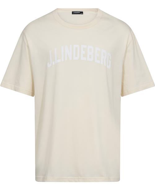 J. Lindeberg M Seasonal Logo Tshirt Mand Turtledove Kortærmede T-shirts Str L - hos Magasin