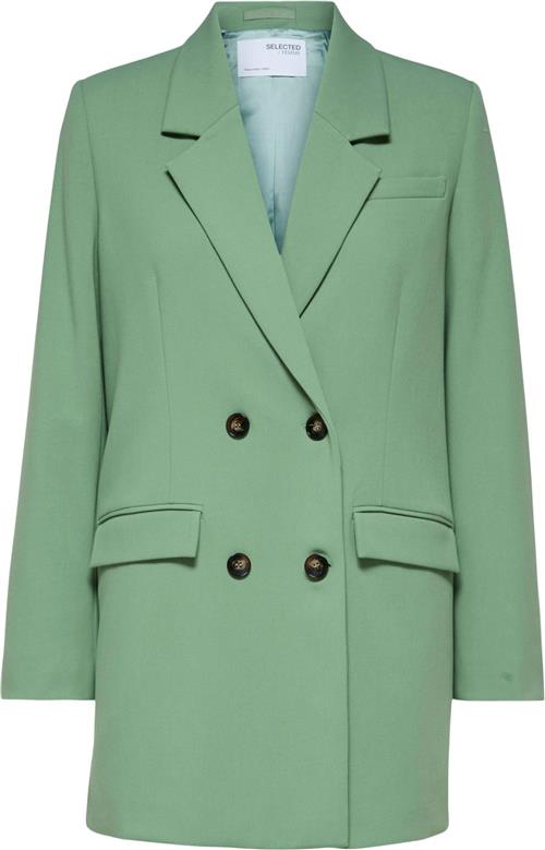 Se Selected Femme Slfmyna LS Relaxed Blazer W Kvinde Loden Frost Blazere Str 38 - hos Magasin ved Magasin