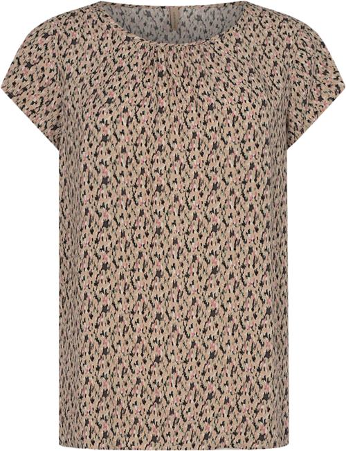 soyaconcept Sccarice 1 Kvinde 4140 Pale Pink Combi Kortærmede T-shirts Str L/XL - Viskose hos Magasin