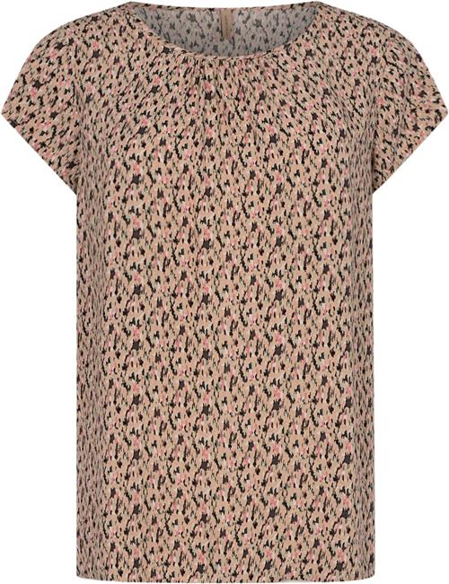 soyaconcept Sccarice 1 Kvinde 4140 Pale Pink Combi Kortærmede T-shirts Str M - Viskose hos Magasin