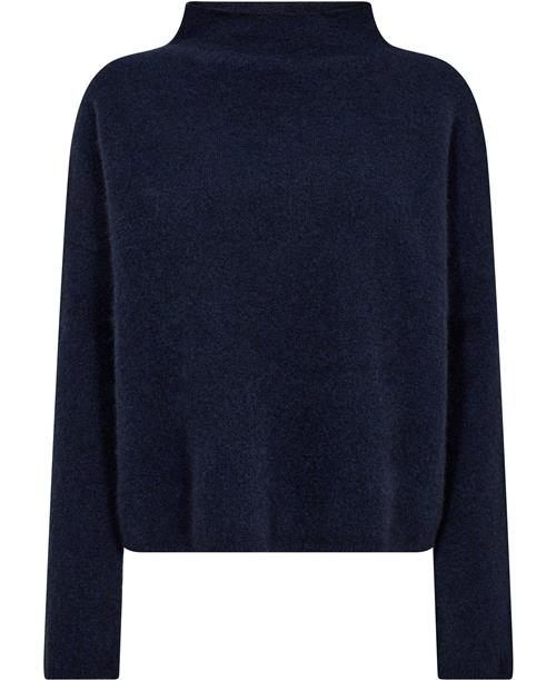 Filippa K Mika Yak Funnelneck Sweater Kvinde Navy Rullekraver Str L - hos Magasin