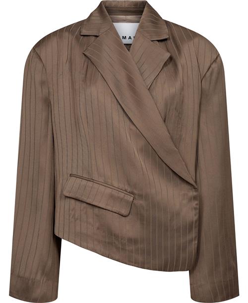 REMAIN Asymmetric Blazer Kvinde Timber Wolf Blazere Str 40 - hos Magasin