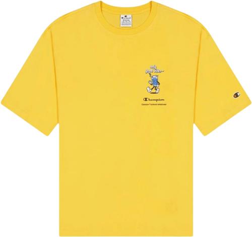 Se Champion Graphic Crewneck Tshirt Mand Amber Yellow Kortærmede T-shirts Str S - Bomuld hos Magasin ved Magasin