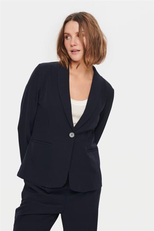 Saint Tropez Celestsz Blazer Kvinde Night Sky Blazere Regular Fit Str XL - hos Magasin