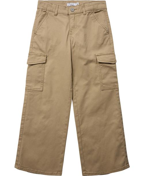 Name It Nkfrose Wide Twill Cargo 8108ba NO Str 122 - Safari Bukser hos Magasin