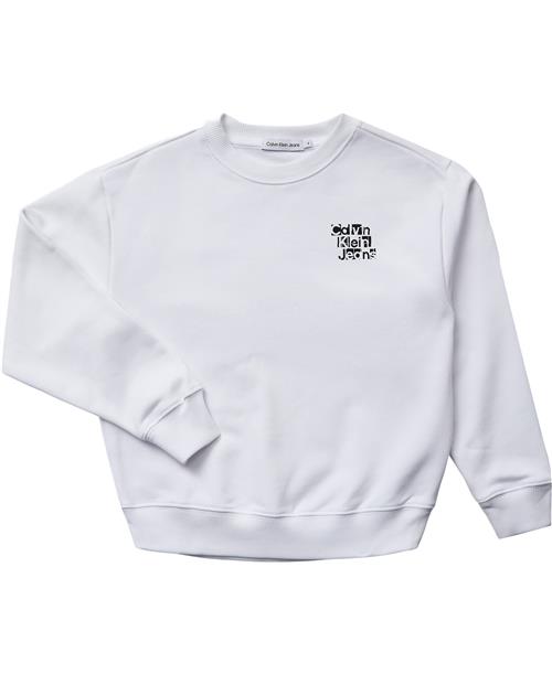 Se Calvin Klein Placed Inst. Grid Crewneck Str 8 år - Yaf Sweatshirts hos Magasin ved Magasin