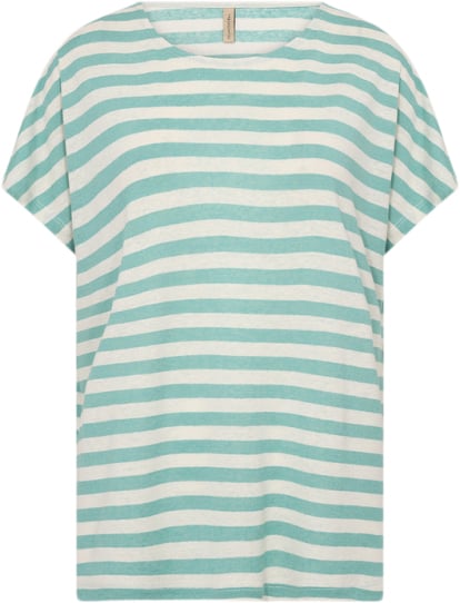 soyaconcept Scesme 2 Kvinde 6030c Aqua Combi Kortærmede T-shirts Str XL - Viskose hos Magasin