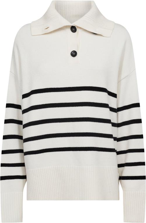 Levete room Lrdanni 1 Kvinde L106c - Off White Combi Sweaters Str L - hos Magasin