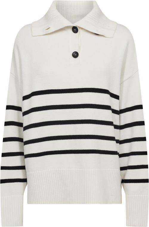 Levete room Lrdanni 1 Kvinde L106c - Off White Combi Sweaters Str M - hos Magasin