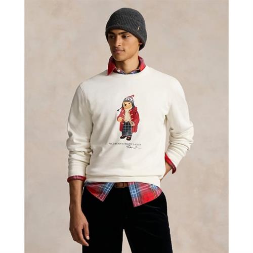 Se Polo Ralph Lauren Seasonal Fleecelsl-sws Mand F24 Nevis Holiday Bear Sweatshirts Str L - hos Magasin ved Magasin