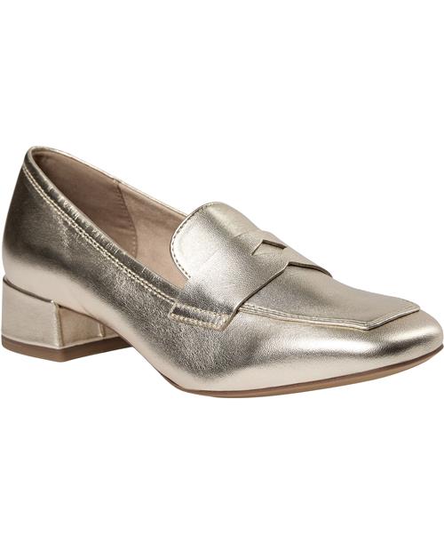 Se Tamaris 124309-42 Kvinde Gold Loafers Str 42 - hos Magasin ved Magasin