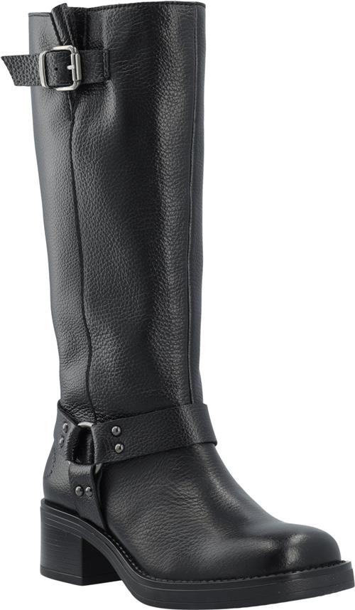 Cashott Casrikke Tall Biker Boot Leather Kvinde Black Cowboy & Biker Str 39 - hos Magasin