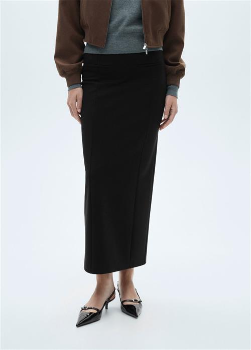 MANGO Long Pencil Skirt Kvinde Black Maxi Nederdele Str L - hos Magasin