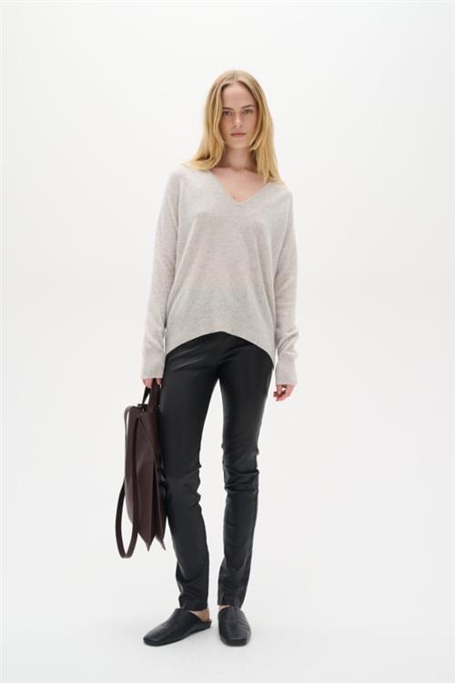 InWear Luella Leather Leggings Premium Kvinde Sort Læderbukser Str 32 - hos Magasin