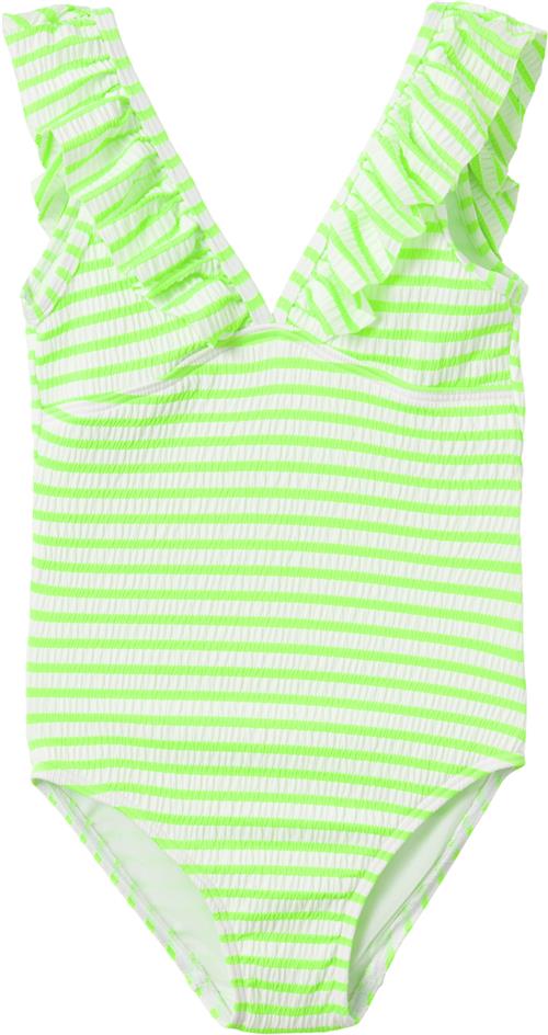 Name It Nkfzaley Swimsuit Str 146/152 - Green Gecko/jet Stream Badedragter hos Magasin