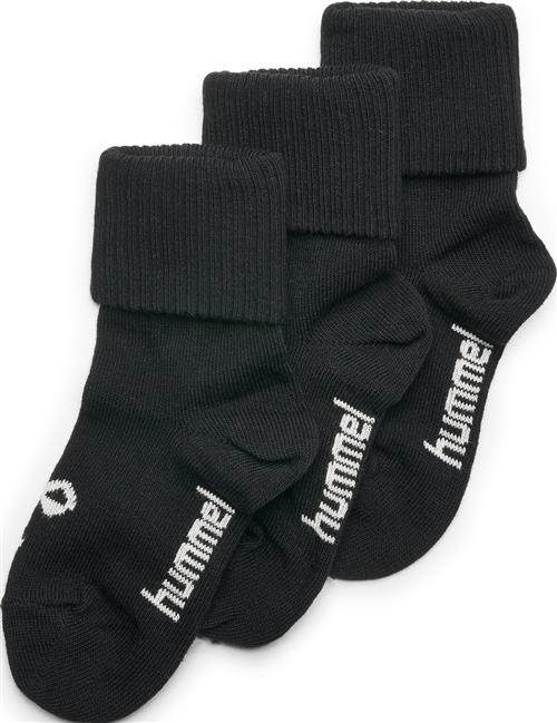 Hummel Sora 3pack Sock Str 24-27 - Sort Strømper Bomuld hos Magasin