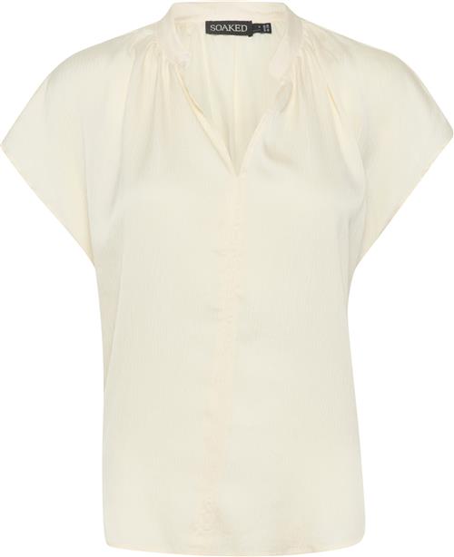 Se Soaked in Luxury Slparis Top Kvinde Whisper White Kortærmede Bluser Classic Fit Str M - hos Magasin ved Magasin