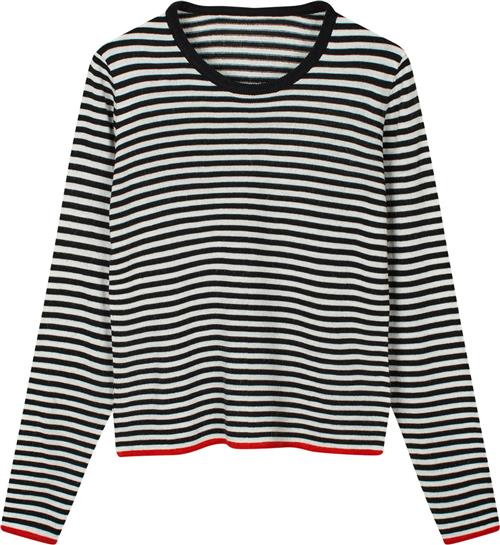 Mads Nørgaard - Copenhagen One Stripe Ellis Knit Kvinde Sort Sweaters Str XS - hos Magasin