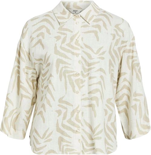 Se Object Objemira L/S Shirt 131 Kvinde Sandshell/natural Langærmede Skjorter Str 38 - hos Magasin ved Magasin