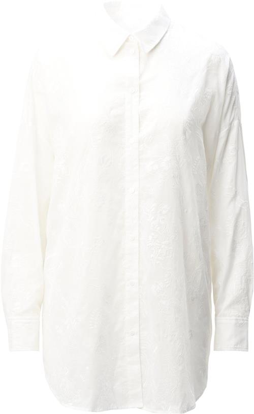 Se Lala Berlin Blouse Bam Kvinde Magic Garden Embroidery White Langærmede Skjorter Str S - hos Magasin ved Magasin