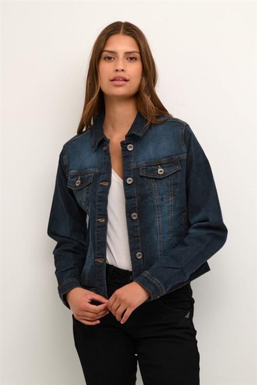 Cream Lisa Denim Jacket Kvinde Denim Blue Denimjakker Str 44 Denim - hos Magasin