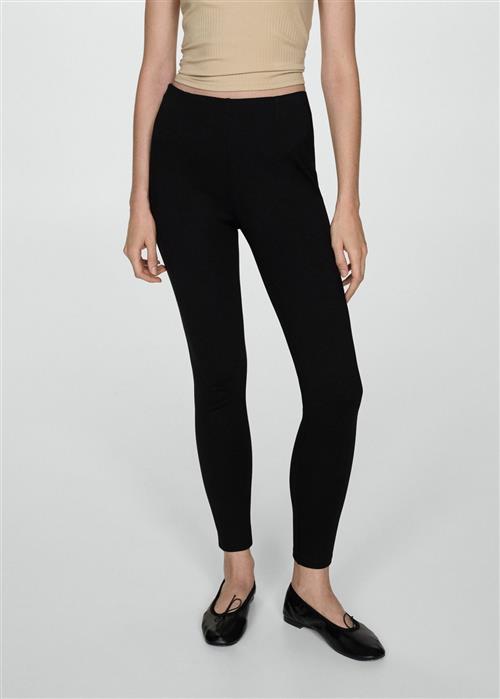 MANGO High Waist Leggings Kvinde Black Leggings Str XL - hos Magasin