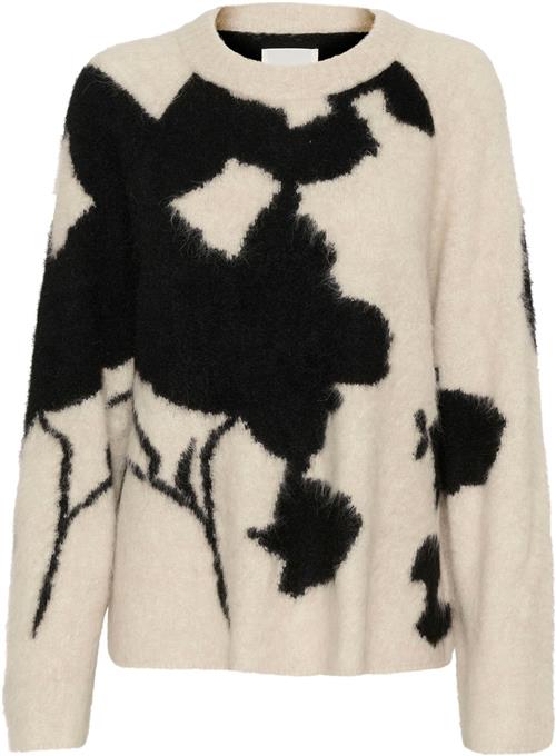 Part Two Lajlapw PU Kvinde French Oak Blurred Flower Sweaters Regular Fit Str S - hos Magasin