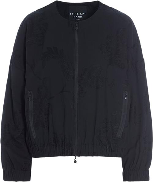 Bitte Kai Rand Embroidered Leaf Kvinde Black/black Leaf Bomberjakker Str M - hos Magasin