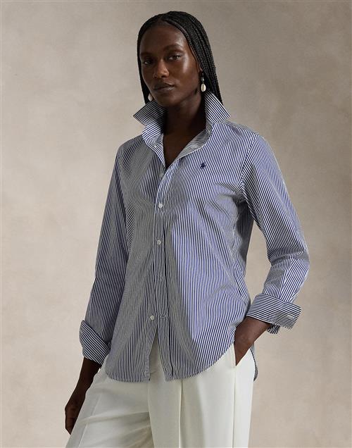 Polo Ralph Lauren 12/2 YD CTN Pwlsl-bfs Kvinde 1322 White/ Fall Royal Langærmede Skjorter Str 34 - Bomuld hos Magasin