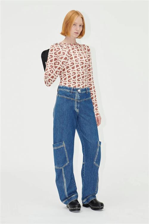 Stine Goya Sgdion, 2064 Denim Kvinde Trompe L'oeil Straight Jeans Str 30 Denim - hos Magasin