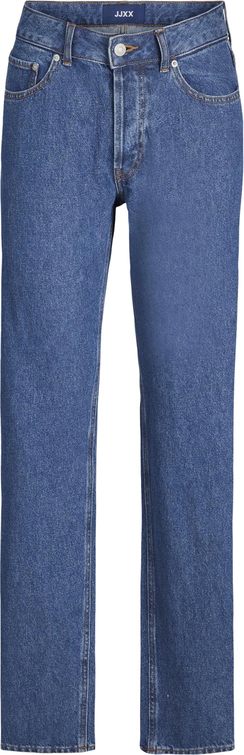 JJXX Jxseoul Straight LW Jeans R3058 DNM Kvinde Medium Blue Denim Straight Jeans Str "30/""34" - hos Magasin