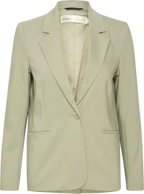 Se InWear Zellaiw Classic Short Blazer Kvinde Seagrass Blazere Casual Fit Str 40 - hos Magasin ved Magasin