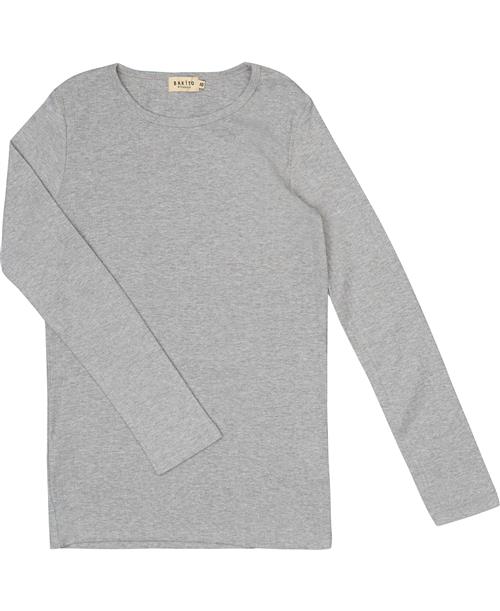 BAKITO by Magasin Du Nord Collection BAKITO by Magasin Mulle 1G Long Sleeve Tshirt Organic Gots Str 2 ÅR / 92 CM Grey Melange Langærmede Tshirts Bomul