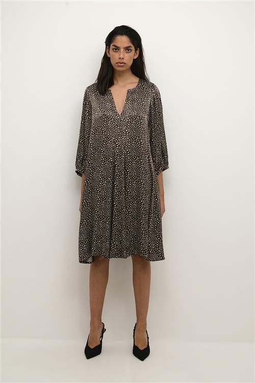 Karen by Simonsen Justinekb Indie Dress Kvinde Brushed Choco Dot Korte Kjoler Str 42 - hos Magasin