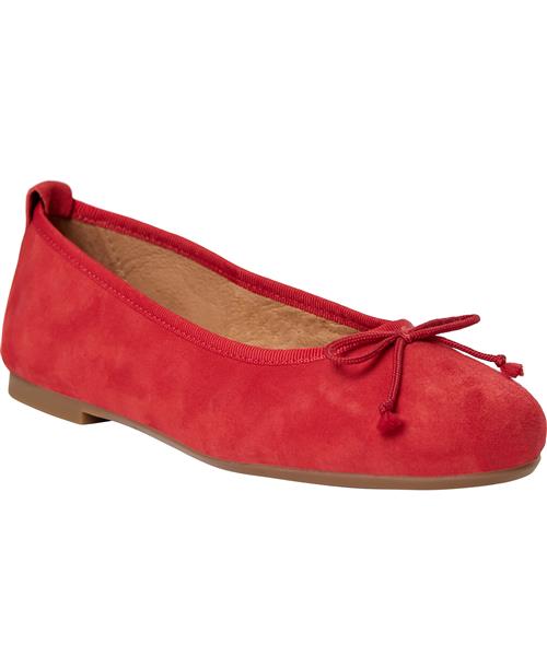 Pavement Lucy Lu Kvinde Red Suede Ballerinaer Str 38 - Læder hos Magasin