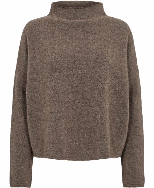 Filippa K Mika Yak Funnelneck Sweater Kvinde Dark Taupe Rullekraver Str S - hos Magasin