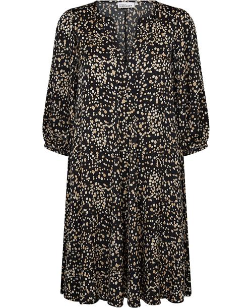 Karen by Simonsen Indiekb Dress Kvinde Black Dot Korte Kjoler Str 44 - hos Magasin