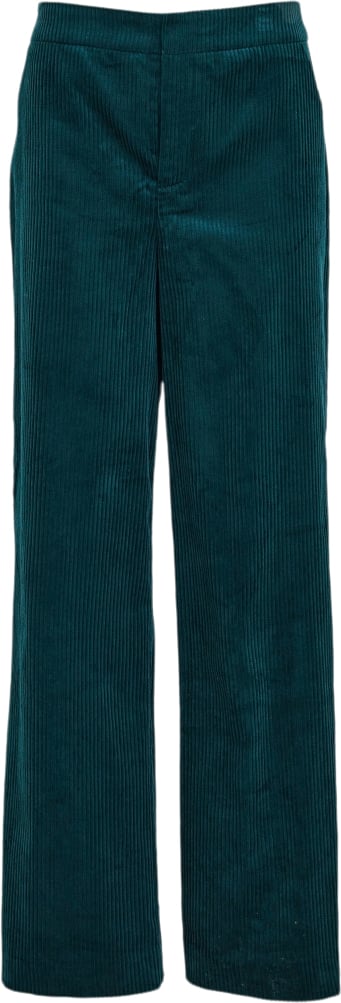 Minus Teresa High Waisted Wide Leg Corduroy Pant Kvinde Jungle Green Bukser Med Brede Ben Str 40 - hos Magasin