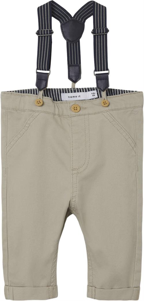 Name It Nbmryan Slim Chino TWI Pant WB 3300 Str 68 - Pure Cashmere Buksedragter hos Magasin