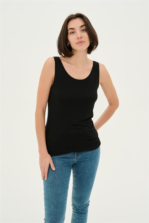 Se Culture Cupoppy Tank Top Kvinde Black Tanktoppe Regular Fit Str L - hos Magasin ved Magasin