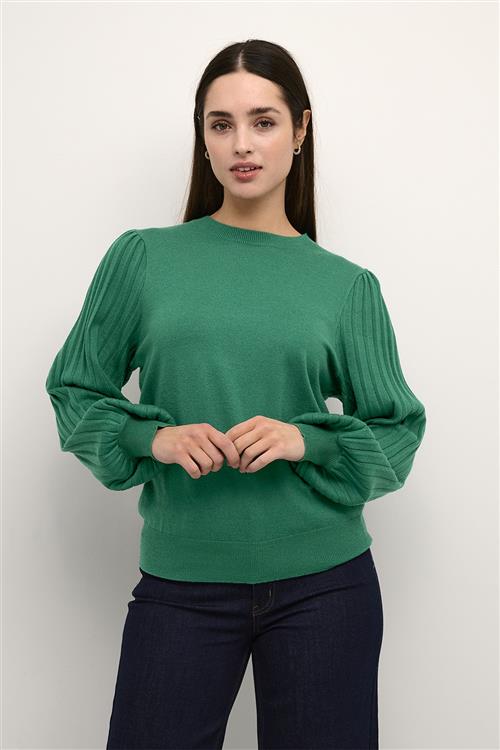 Se Kaffe Kalone Knit Pullover Kvinde Aventurine Langærmede Bluser Regular Fit Str M - Nylon hos Magasin ved Magasin