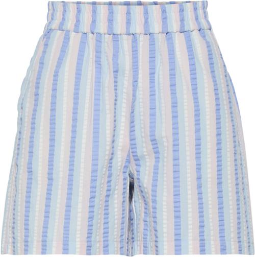 Se Pieces Pcaitlyn HW Shorts Kvinde Hydrangea/multi Stripes Casual Shorts Regular Fit Str XL - hos Magasin ved Magasin