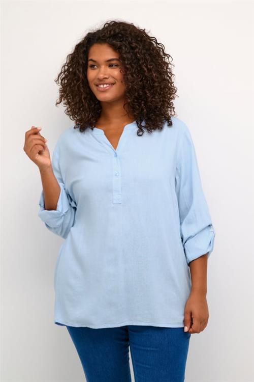 Se Kaffe Curve Kcmille Blouse Kvinde Windsurfer Langærmede Bluser Str 46 - hos Magasin ved Magasin