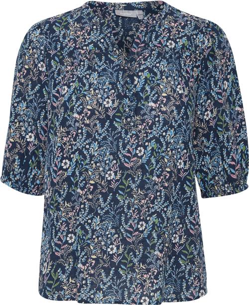 Fransa Frbobbi BL 1 Kvinde Malibu Blue Mix C Kortærmede Bluser Str XL - hos Magasin