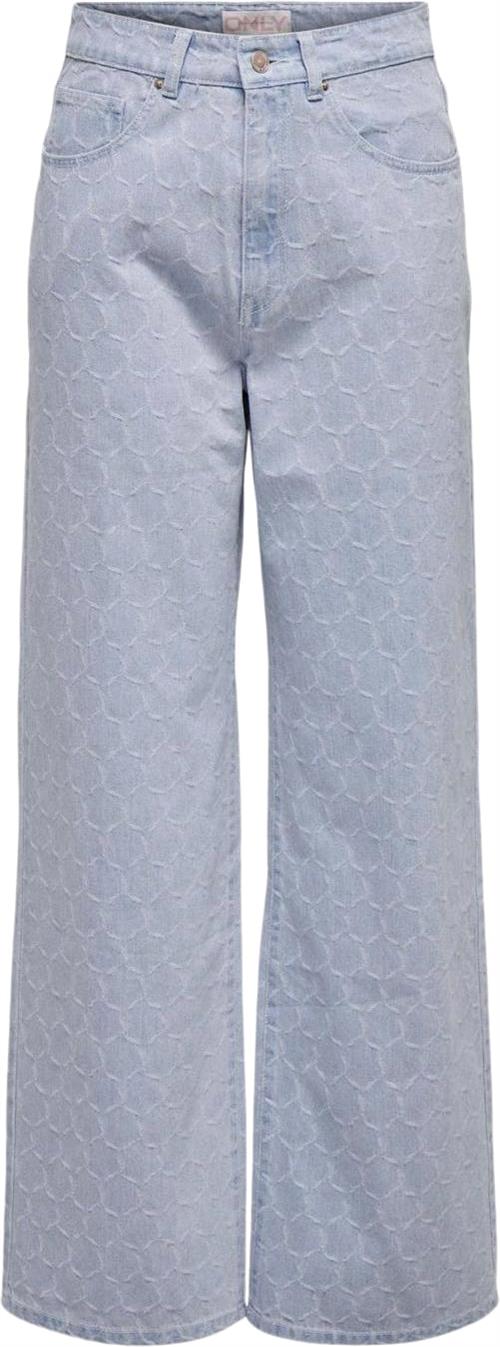 ONLY Onlhopeeliza EX HW Wide DNM BJ Kvinde Light Blue Denim Wide Jeans Str "30/""34" - hos Magasin