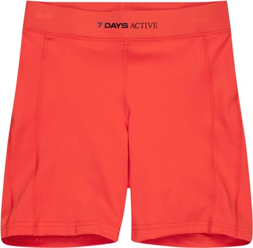 7 Days Active Training Bike Shorts Kvinde 158 Cherry Tomato Bikershorts Str M - hos Magasin