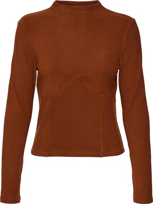 Something New Snsandra LS Funnel Neck TOP GRP Kvinde Tortoise Shell Sweaters Str XS - hos Magasin