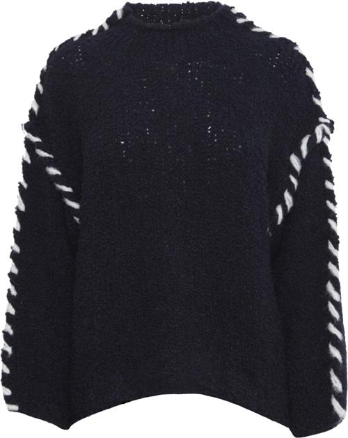 Sorbet Sbbina Knit Blouse Kvinde Navy Blazer Sweaters Str S/M - hos Magasin